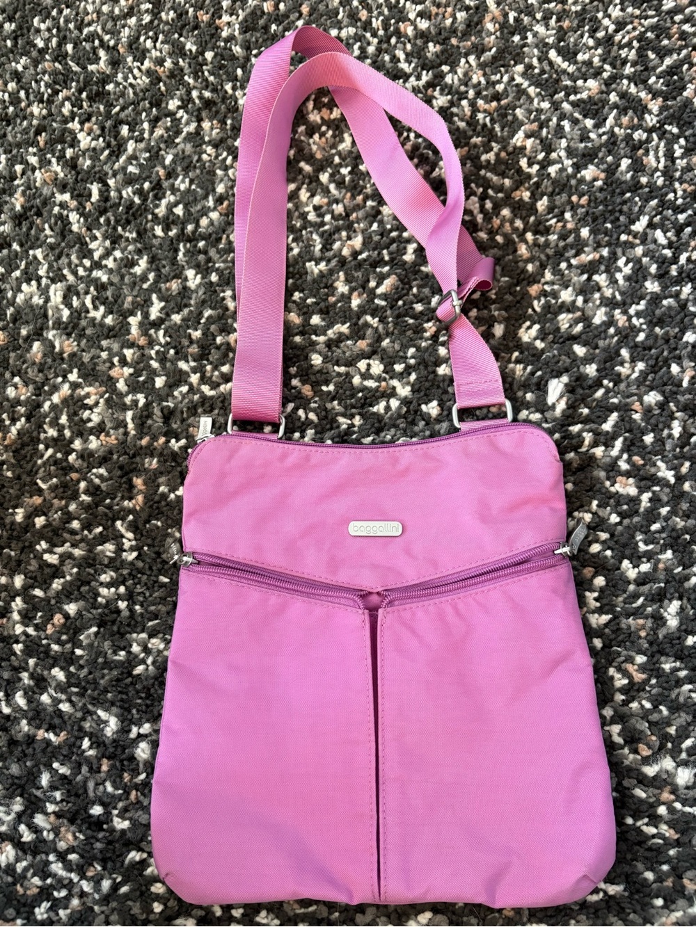 Baggallini Rose Pink Lightweight Crossbody Bag